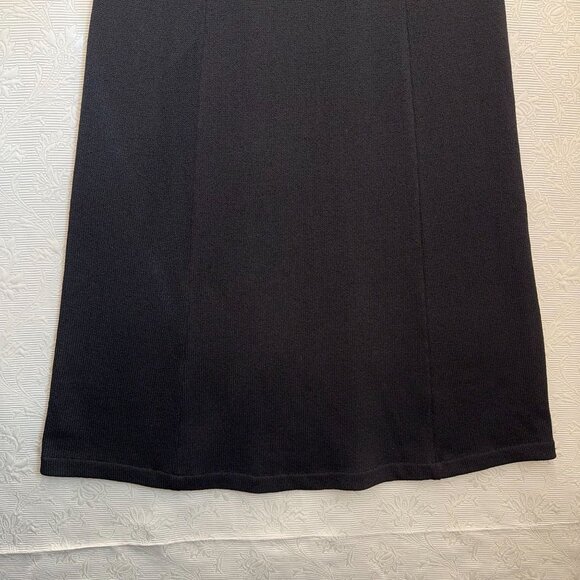Vtg St. John Evening By Marie Gray SIZE 6 BLACK SANTANA KNIT MAXI Skirt (USA) - Picture 5 of 9
